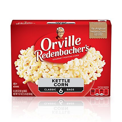 Orville Redenbacher's Kettle Corn Microwave Popcorn Classic Bag - 6-3.28 Oz - Image 2