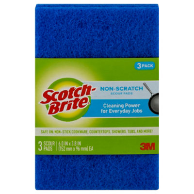 Scotch-Brite Scour Pads Non Scratch 6 Inch x 3.8 Inch - 3 Count - Image 5