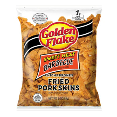 Golden Flake Chicharrones Fried Pork Skins Barbecue - 3.25 Oz - Image 2