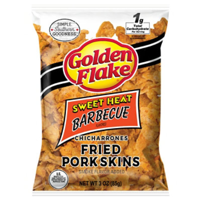 Golden Flake Chicharrones Fried Pork Skins Sweet Heat Barbecue - 3.25 Oz - Image 3