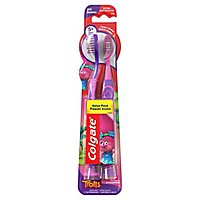 Colgate Kids Extra Soft Trolls Manual Toothbrush with Suction Cup- 2 Count