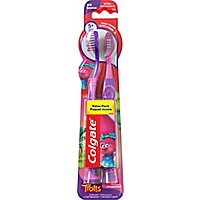 Colgate Kids Extra Soft Trolls Manual Toothbrush with Suction Cup- 2 Count