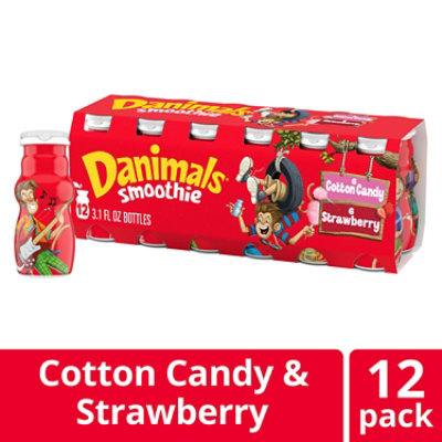 Danimals Strawberry Explosion & Cotton Candy Smoothies Variety Pack - 12-3.1 Fl. Oz.