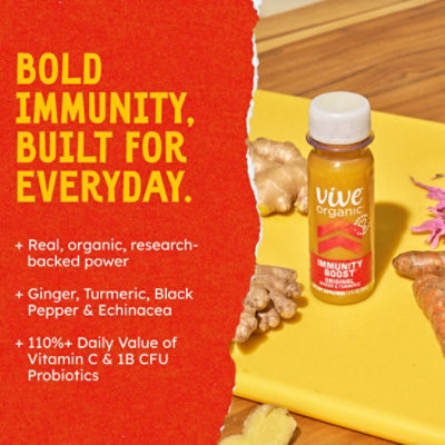 Vive Organic Immunity Boost Shot Original Ginger and Turmeric Wellness Shot - 2 Fl Oz - Image 3