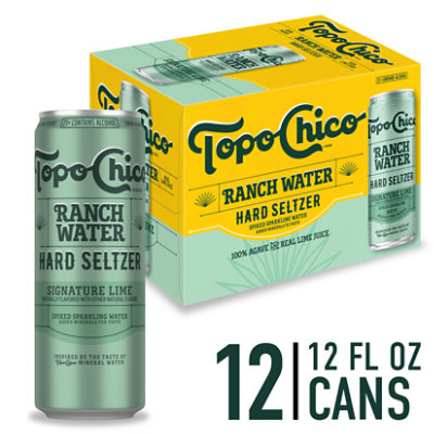 Topo Chico Hard Seltzer Ranch Water Original Hard Seltzer Beer 4.7% ABV Cans - 12-12 Fl. Oz.