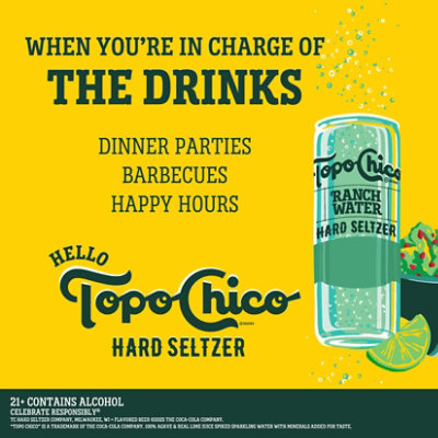 Topo Chico Hard Seltzer Ranch Water Original Hard Seltzer 4.7% ABV Cans - 12-12 Fl. Oz. - Image 4
