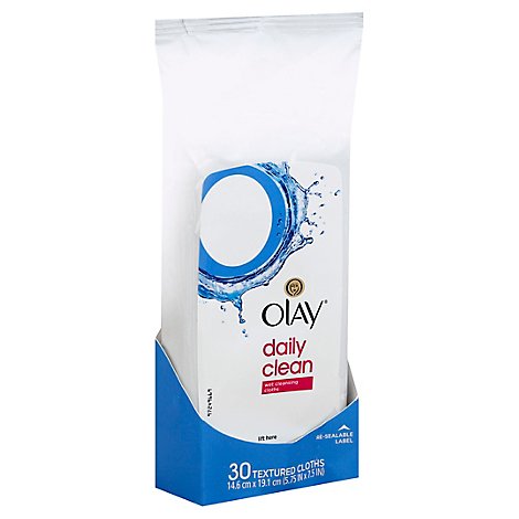 Olay Wet Facial Cloths Norml - 30 Count