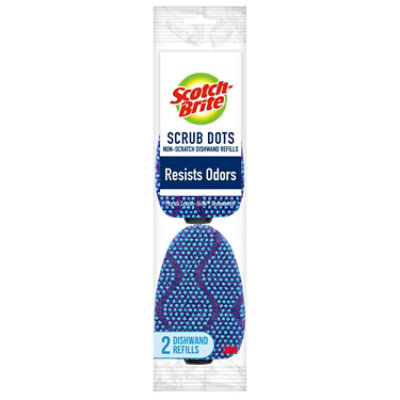 Scotch-Brite Kitchen Scrubber Non Scratch Heavy Duty Scrub Dots Dishwand Refills - 2 Count