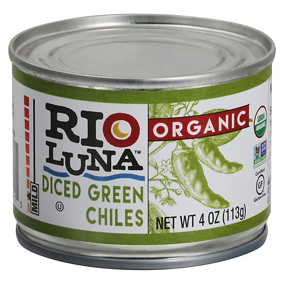 Rio Luna Organic Chiles Green Diced Can - 4 Oz