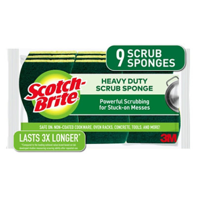 Scotch-Brite Scrub Sponges Heavy Duty - 9 Count - Image 1