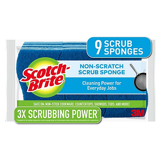 Scotch-Brite Scrub Sponges Non Scratch - 9 Count