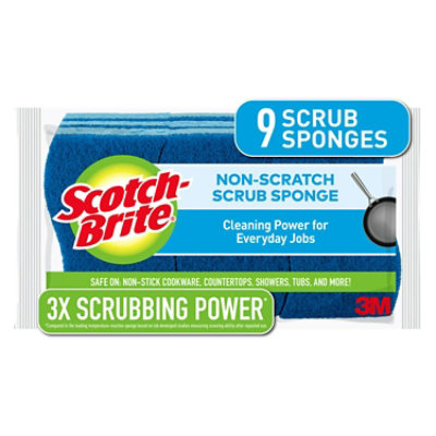 Scotch-Brite Scrub Sponges Non Scratch - 9 Count