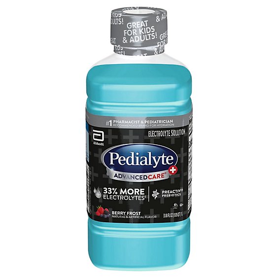 Pedialyte AdvancedCare Plus Electrolyte Solution Ready To Drink Berry Frost - 33.8 Fl. Oz.
