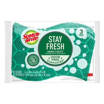 Scotch Brite Sponges Scrub Dots Heavy Duty - 3 Count - Image 2