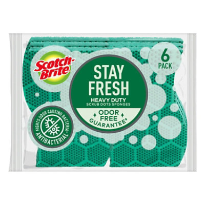 Scotch-Brite Scrub Sponges Scrub Dots Heavy Duty - 6 Count