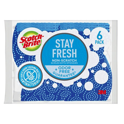 Scotch-Brite Scrub Sponges Scrub Dots Non Scratch - 6 Count