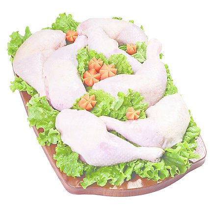 Meat Counter Chicken Fresh Chicken Cut Leg Quarters Seasoned - 3.00 LB - Image 1