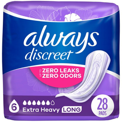 Always Discreet Extra Heavy Long Up to 100% Leak Free Protection