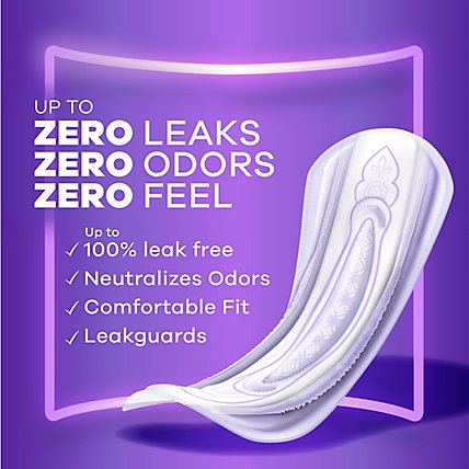 Always Discreet Extra Heavy Long Up to 100% Leak Free Protection Incontinence Pads - 28 Count - Image 3