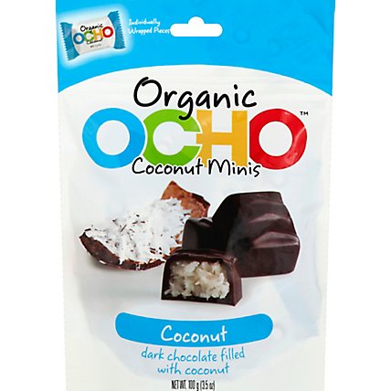 OCHO Organic Candy Bar Coconut Minis Pouch - 3.5 Oz - Image 2