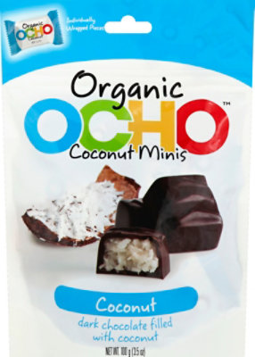 OCHO Organic Candy Bar Coconut Minis Pouch - 3.5 Oz - Image 2