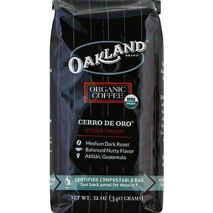 Oakland Brand Organic Coffee Cerro De Oro Single Origin - 12 Oz - Image 2
