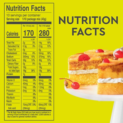 Duncan Hines Signature Perfectly Moist Pineapple Supreme Naturally Flavored Cake Mix - 15.25 Oz - Image 4