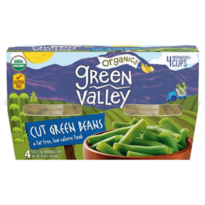 Green Valley Organic Green Beans Cut - 4-4 Oz