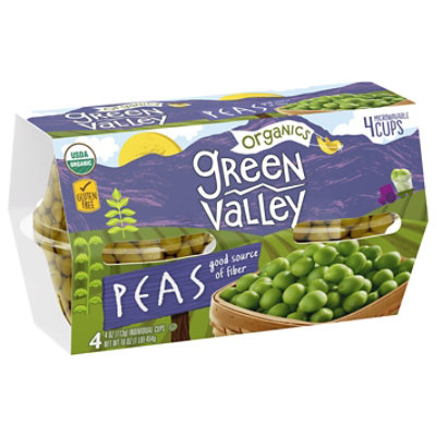 Green Valley Organic Sweet Pea Cups - 4 Oz - Image 1