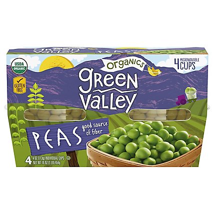 Green Valley Organic Peas - 4-4 Oz - Image 1