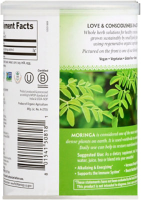 Organic India Moringa Leaf Powder Herbal Supplement - 8 Oz - Image 5