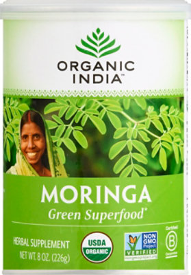 Organic India Moringa Leaf Powder Herbal Supplement - 8 Oz - Image 2