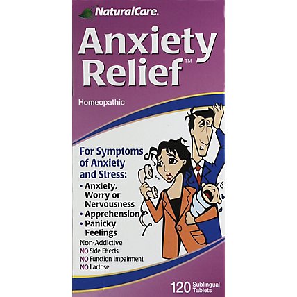 Natural Care Anxiety Releif Homeopathic Tablets - 120 Count - Image 2