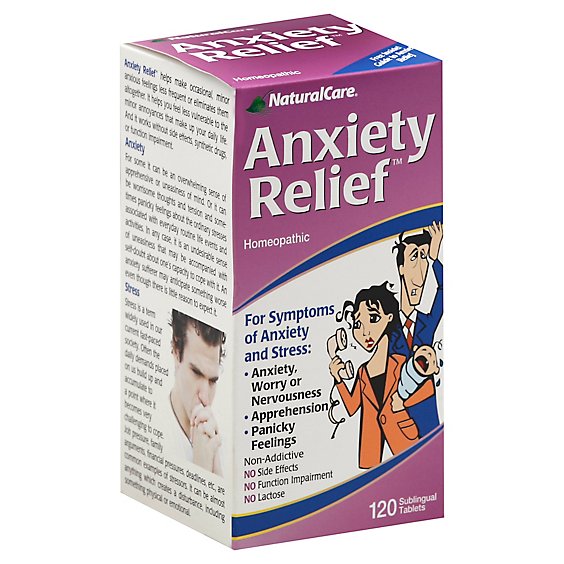 Natural Care Anxiety Releif Homeopathic Tablets - 120 Count