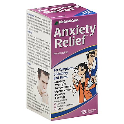 Natural Care Anxiety Releif Homeopathic Tablets - 120 Count - Image 1