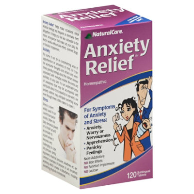 Natural Care Anxiety Releif Homeopathic Tablets - 120 Count