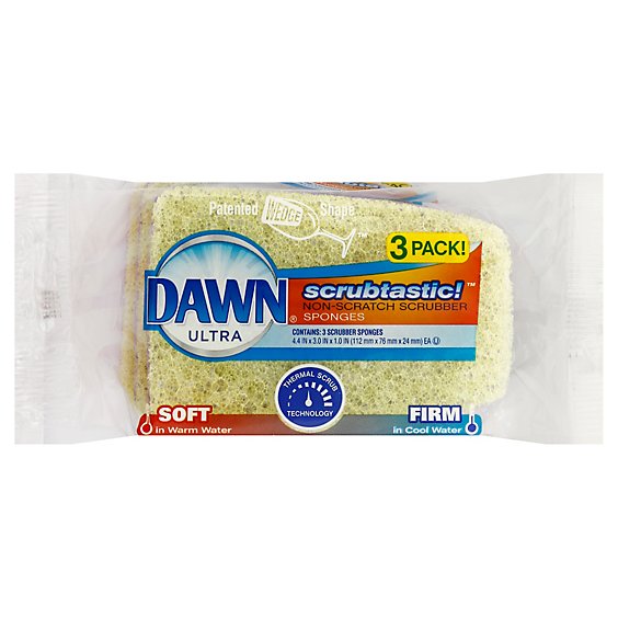 Dawn Scrubtastic Sponge - 3 Count