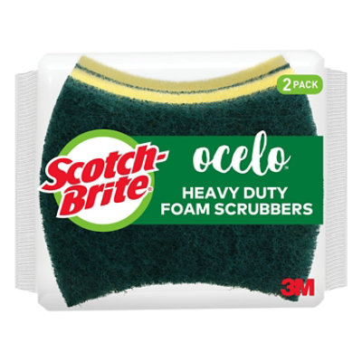 Scotch-Brite Ocelo Foam Scrubbers Heavy Duty - 2 Count