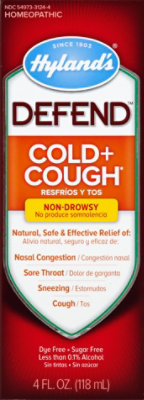 Hylands Defend Cold Cough - 4 Fl. Oz. - Image 2