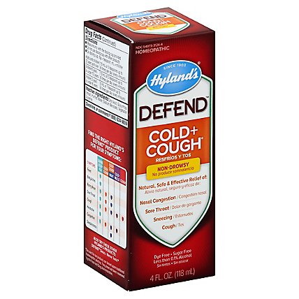 Hylands Defend Cold Cough - 4 Fl. Oz. - Image 1