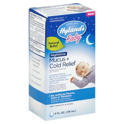 Hylands Baby Night Mucus Cold Rlf - 4 Fl. Oz.