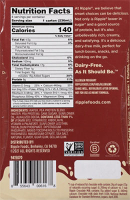 Ripple Milk Dairy Free Chocolate - 4-8 Fl. Oz. - Image 6