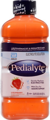 Pedialyte Electrolyte Solution Ready To Drink Strawberry - 33.8 Fl. Oz. - Image 1