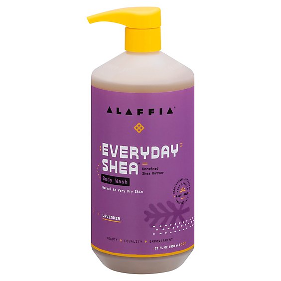 Alaffia Body Wash Everyday Lavender - 32 Fl. Oz.
