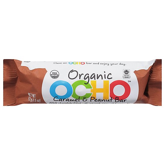 OCHO Organic Caramel And Peanut Bar - 1.5 Oz