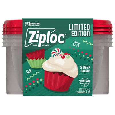 Ziploc Limited Edition Holiday Design Small Round Containers