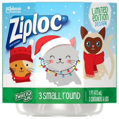 Ziploc Limited Edition Twist N Loc Small Round Containers Lids