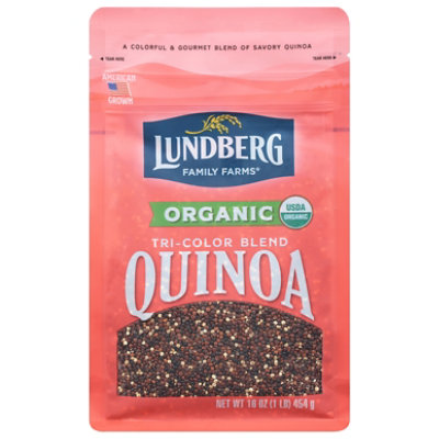 Lundberg Quinoa Tri Color Blend Organic Whole Grain - 1 Lb
