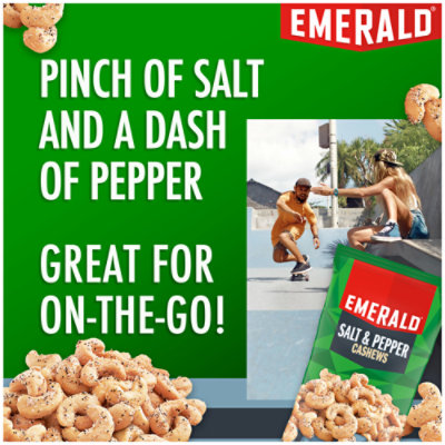 Emerald Salt Pepper Cashews Tube Nuts - 2.5 Oz - jewelosco