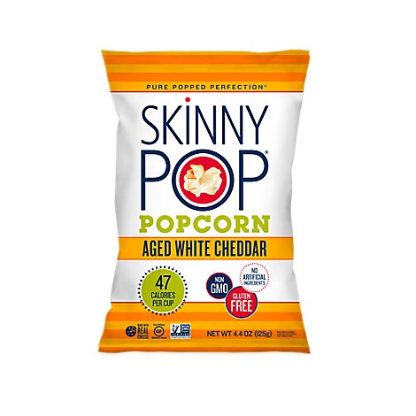 SkinnyPop Real Aged White Cheddar Cheese Popcorn - 4.4 Oz
